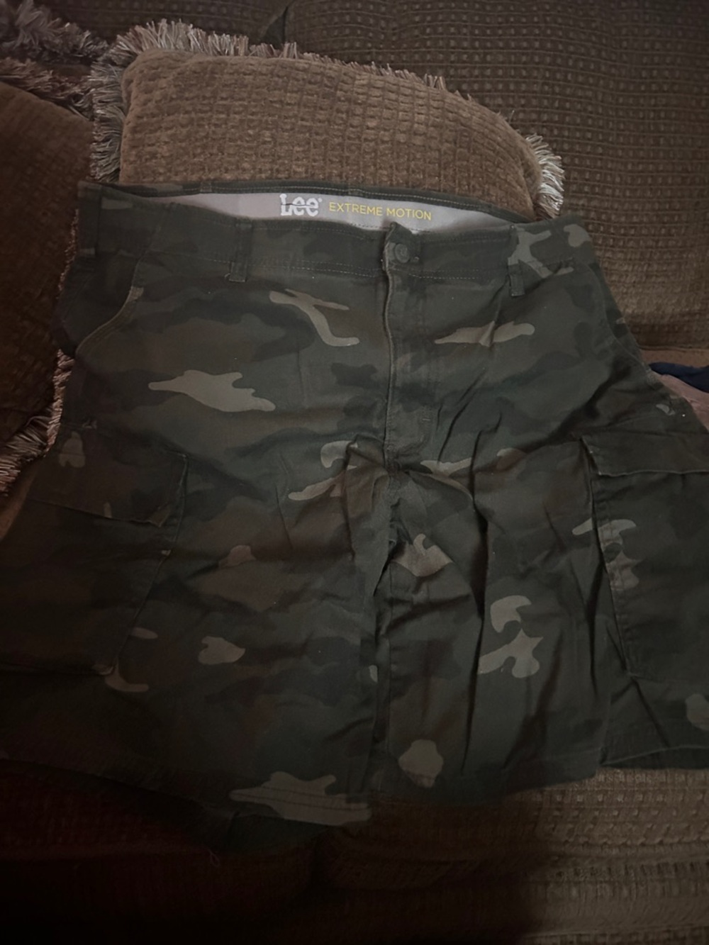 Lee Camouflage Cargo Shorts in Dark Green Camo